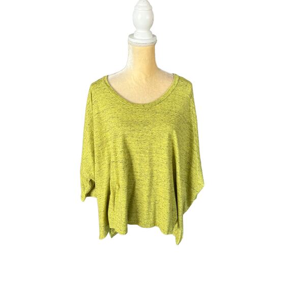 LNA Tops - LnA Green Chartreuse Boxy Lagenlook Tee Top Size Large